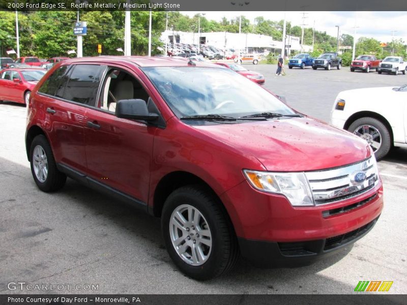 Redfire Metallic / Medium Light Stone 2008 Ford Edge SE