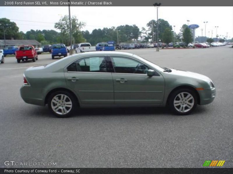 Moss Green Metallic / Charcoal Black 2008 Ford Fusion SEL V6