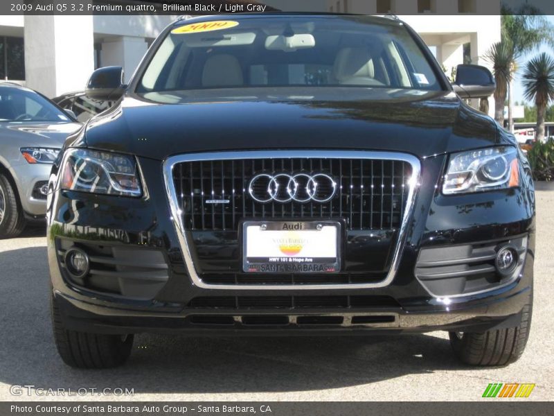 Brilliant Black / Light Gray 2009 Audi Q5 3.2 Premium quattro