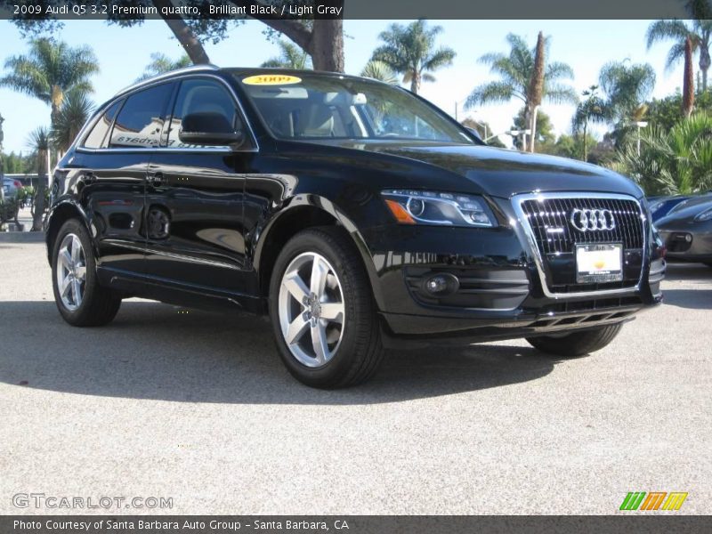 Brilliant Black / Light Gray 2009 Audi Q5 3.2 Premium quattro