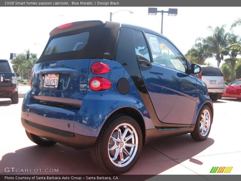 Blue Metallic / Design Black 2008 Smart fortwo passion cabriolet