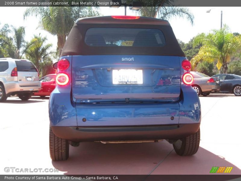 Blue Metallic / Design Black 2008 Smart fortwo passion cabriolet