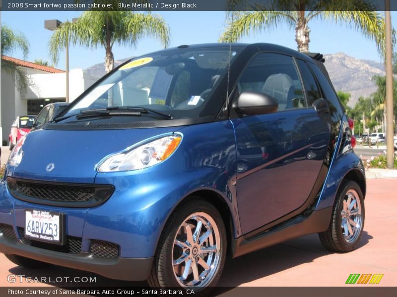 Blue Metallic / Design Black 2008 Smart fortwo passion cabriolet