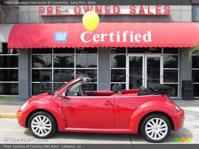 Salsa Red / Black 2008 Volkswagen New Beetle SE Convertible