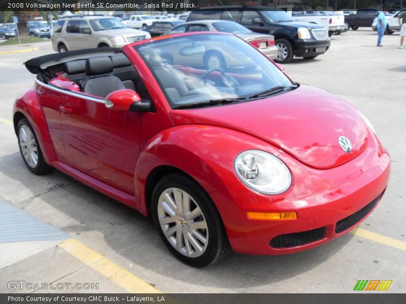 Salsa Red / Black 2008 Volkswagen New Beetle SE Convertible