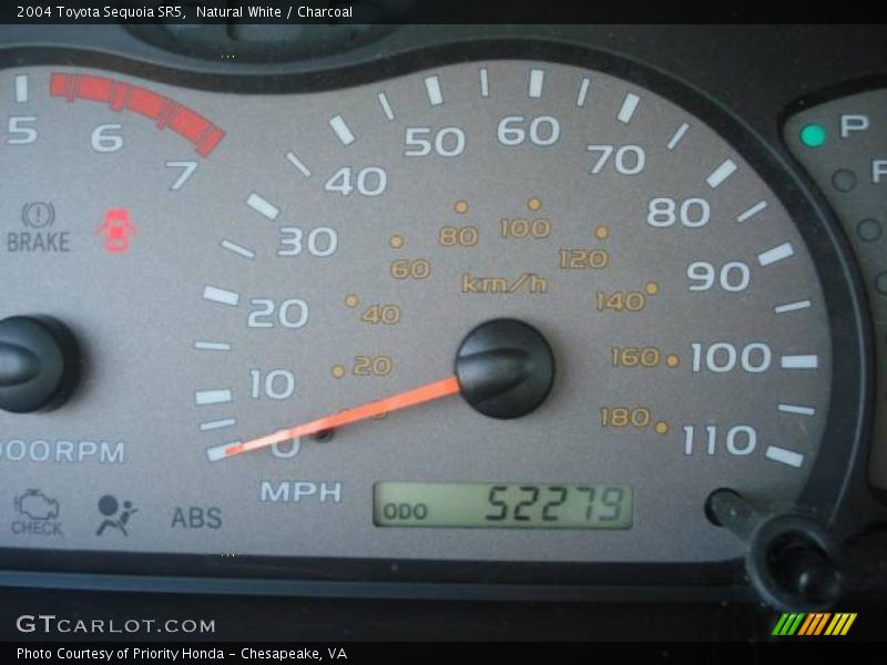 Natural White / Charcoal 2004 Toyota Sequoia SR5