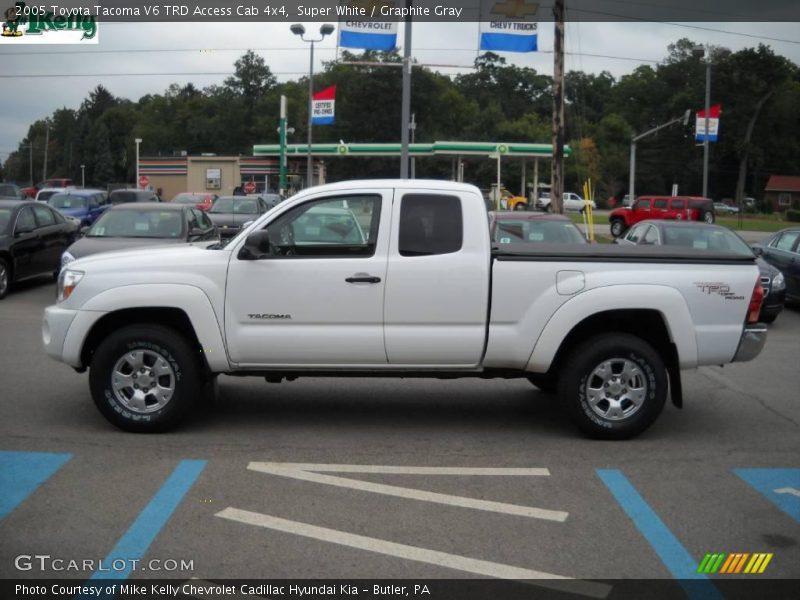 Super White / Graphite Gray 2005 Toyota Tacoma V6 TRD Access Cab 4x4