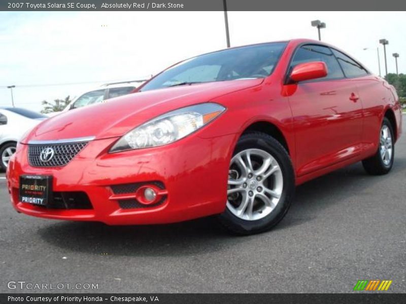 Absolutely Red / Dark Stone 2007 Toyota Solara SE Coupe