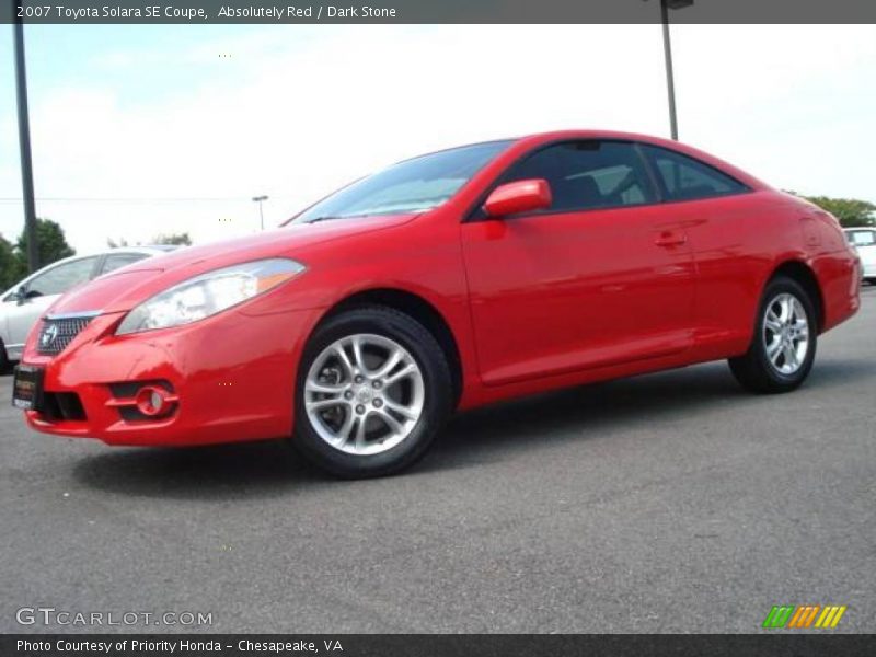 Absolutely Red / Dark Stone 2007 Toyota Solara SE Coupe