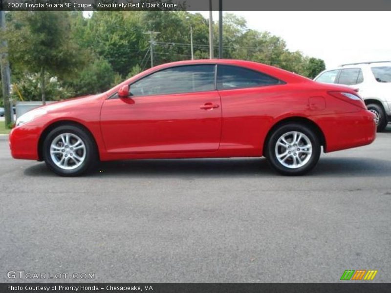 Absolutely Red / Dark Stone 2007 Toyota Solara SE Coupe