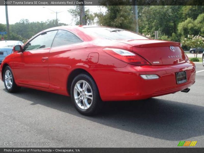 Absolutely Red / Dark Stone 2007 Toyota Solara SE Coupe