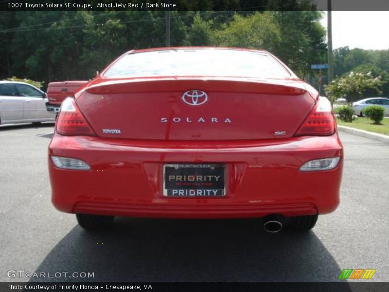 Absolutely Red / Dark Stone 2007 Toyota Solara SE Coupe
