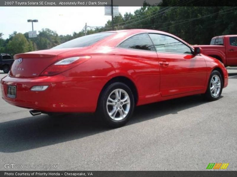 Absolutely Red / Dark Stone 2007 Toyota Solara SE Coupe