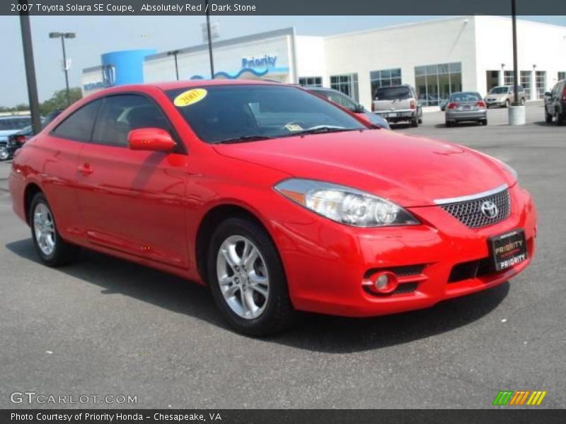 Absolutely Red / Dark Stone 2007 Toyota Solara SE Coupe