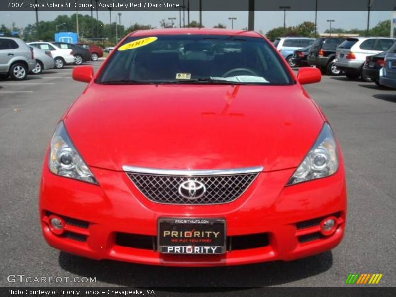 Absolutely Red / Dark Stone 2007 Toyota Solara SE Coupe