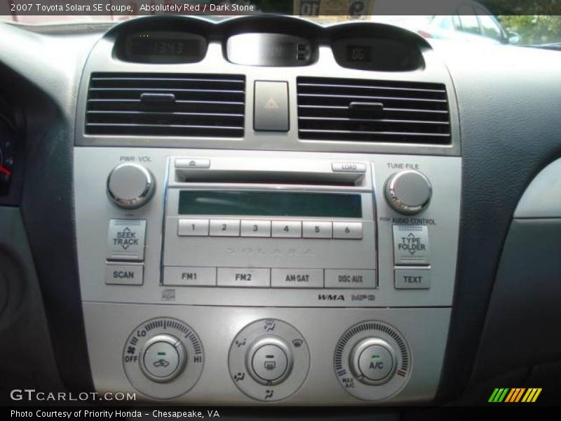 Absolutely Red / Dark Stone 2007 Toyota Solara SE Coupe