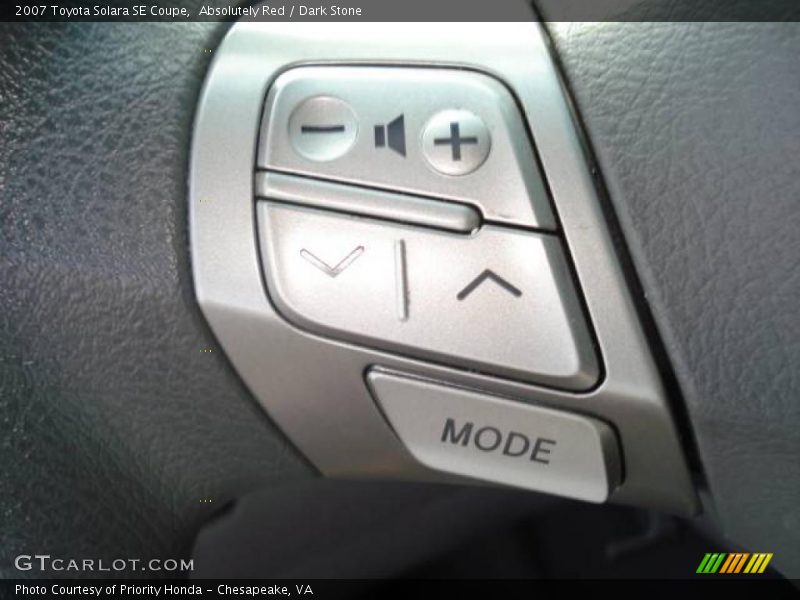 Absolutely Red / Dark Stone 2007 Toyota Solara SE Coupe