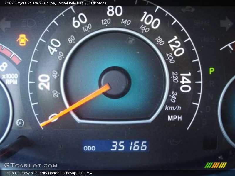 Absolutely Red / Dark Stone 2007 Toyota Solara SE Coupe
