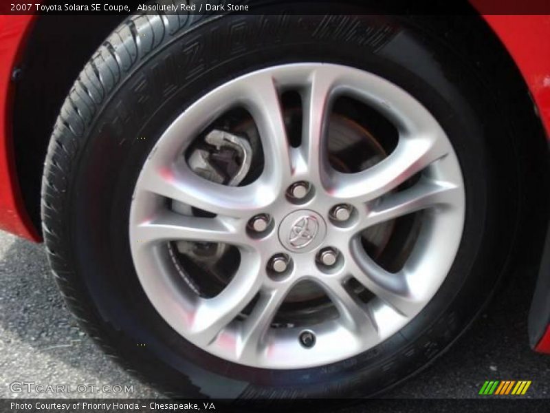 Absolutely Red / Dark Stone 2007 Toyota Solara SE Coupe