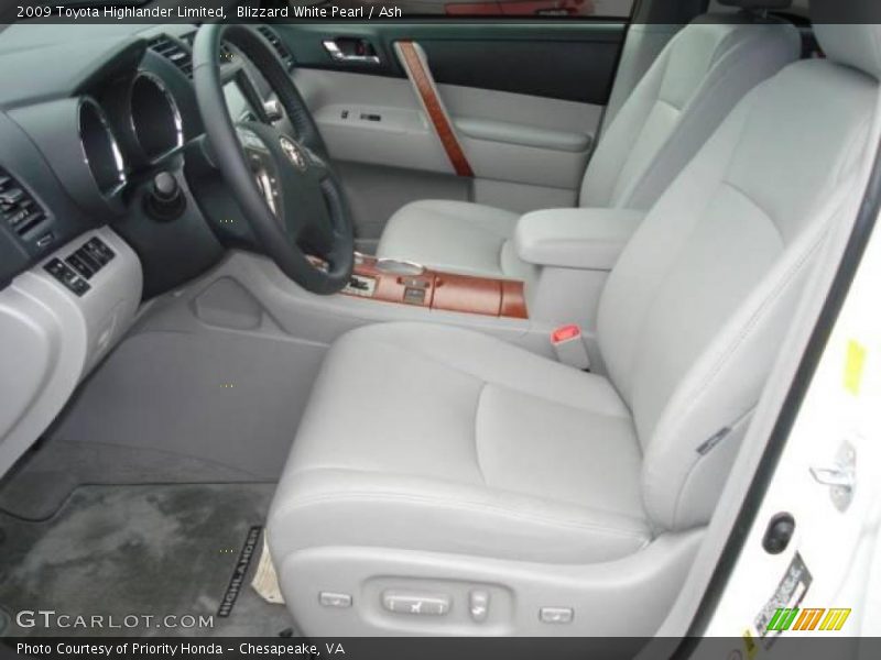 Blizzard White Pearl / Ash 2009 Toyota Highlander Limited