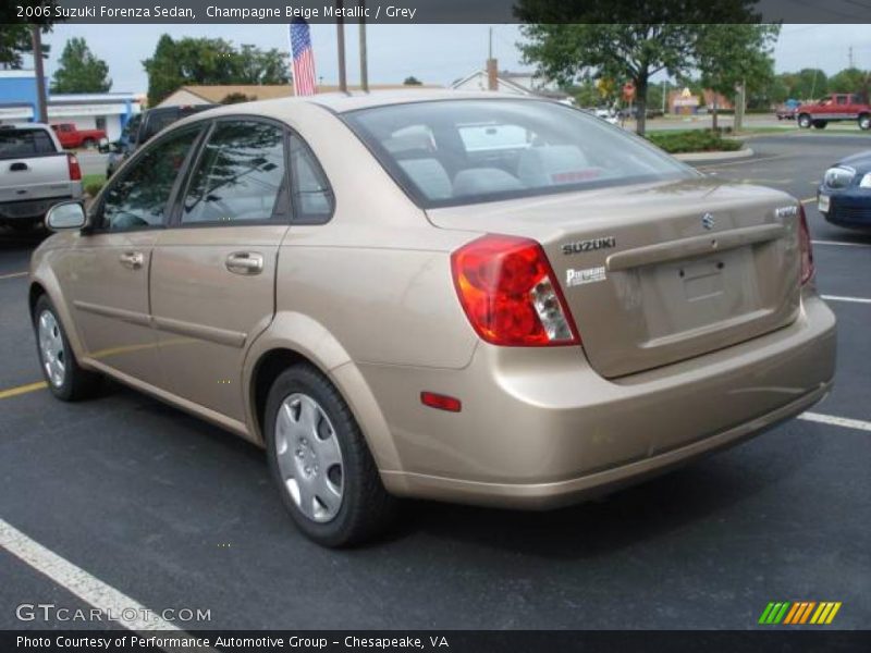 Champagne Beige Metallic / Grey 2006 Suzuki Forenza Sedan