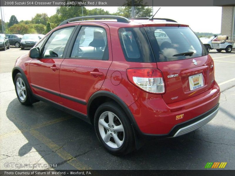 Vivid Red / Black 2008 Suzuki SX4 Crossover Touring AWD