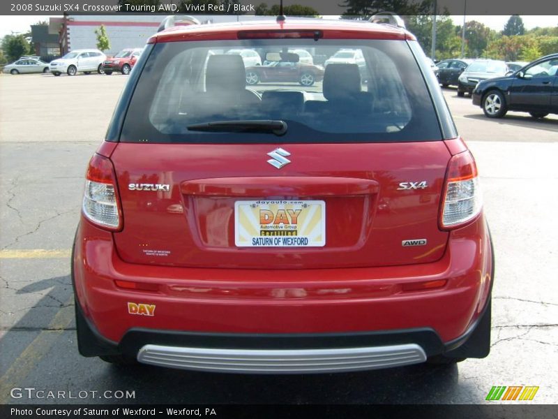 Vivid Red / Black 2008 Suzuki SX4 Crossover Touring AWD