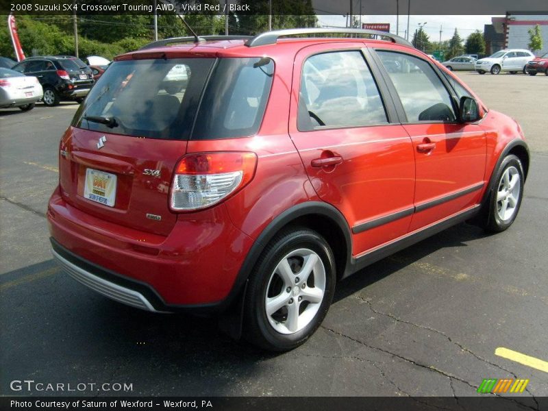 Vivid Red / Black 2008 Suzuki SX4 Crossover Touring AWD