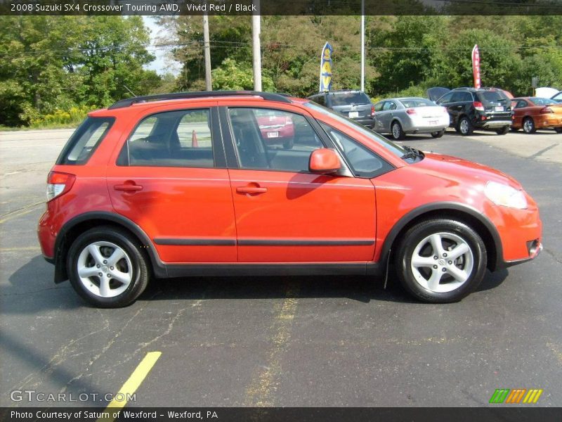 Vivid Red / Black 2008 Suzuki SX4 Crossover Touring AWD