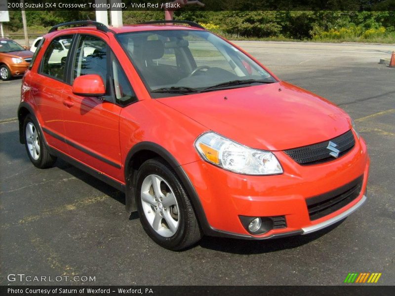 Vivid Red / Black 2008 Suzuki SX4 Crossover Touring AWD