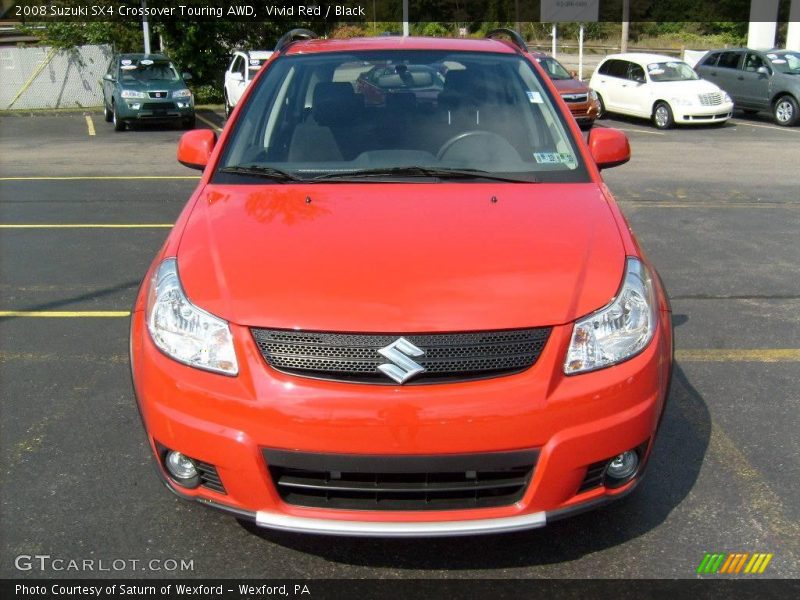 Vivid Red / Black 2008 Suzuki SX4 Crossover Touring AWD