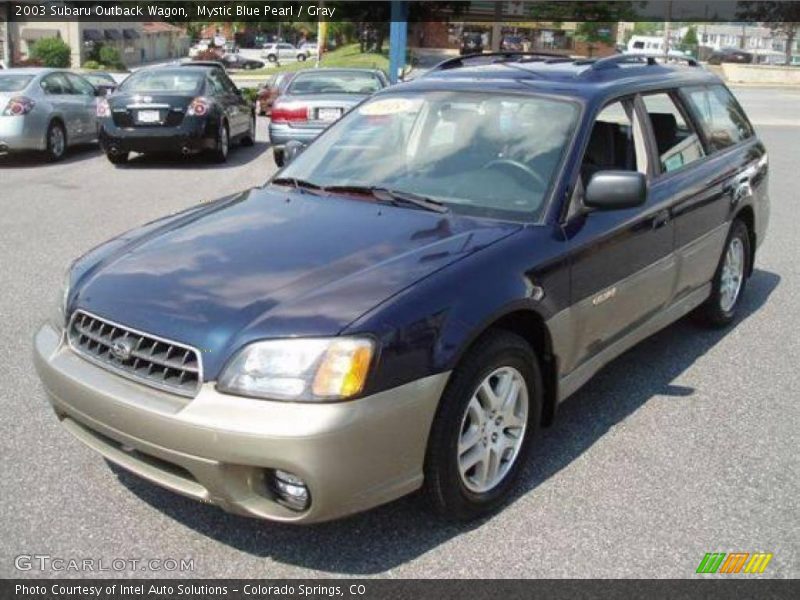 Mystic Blue Pearl / Gray 2003 Subaru Outback Wagon