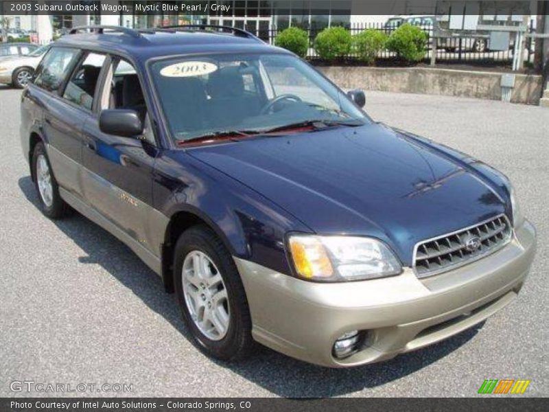 Mystic Blue Pearl / Gray 2003 Subaru Outback Wagon