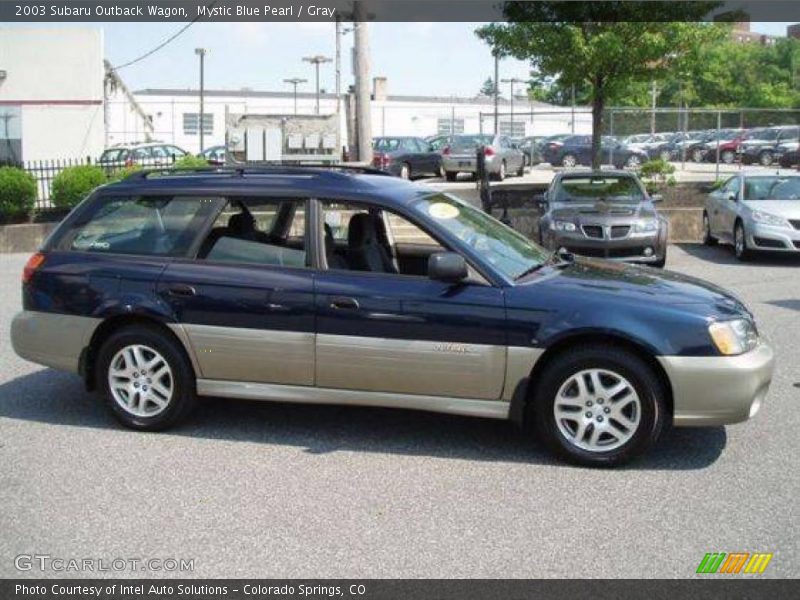Mystic Blue Pearl / Gray 2003 Subaru Outback Wagon