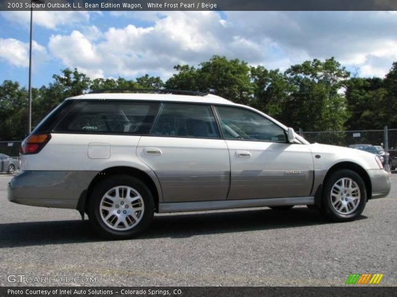 White Frost Pearl / Beige 2003 Subaru Outback L.L. Bean Edition Wagon
