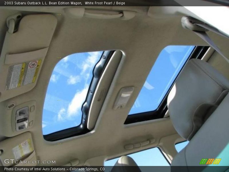 White Frost Pearl / Beige 2003 Subaru Outback L.L. Bean Edition Wagon