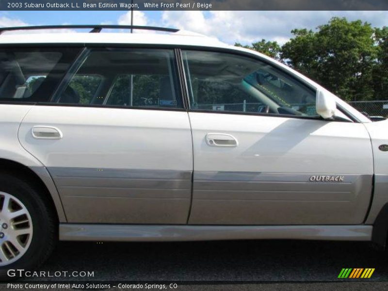 White Frost Pearl / Beige 2003 Subaru Outback L.L. Bean Edition Wagon
