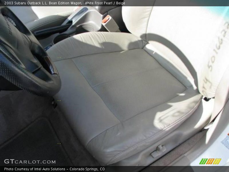 White Frost Pearl / Beige 2003 Subaru Outback L.L. Bean Edition Wagon
