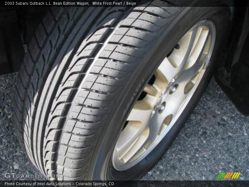 White Frost Pearl / Beige 2003 Subaru Outback L.L. Bean Edition Wagon