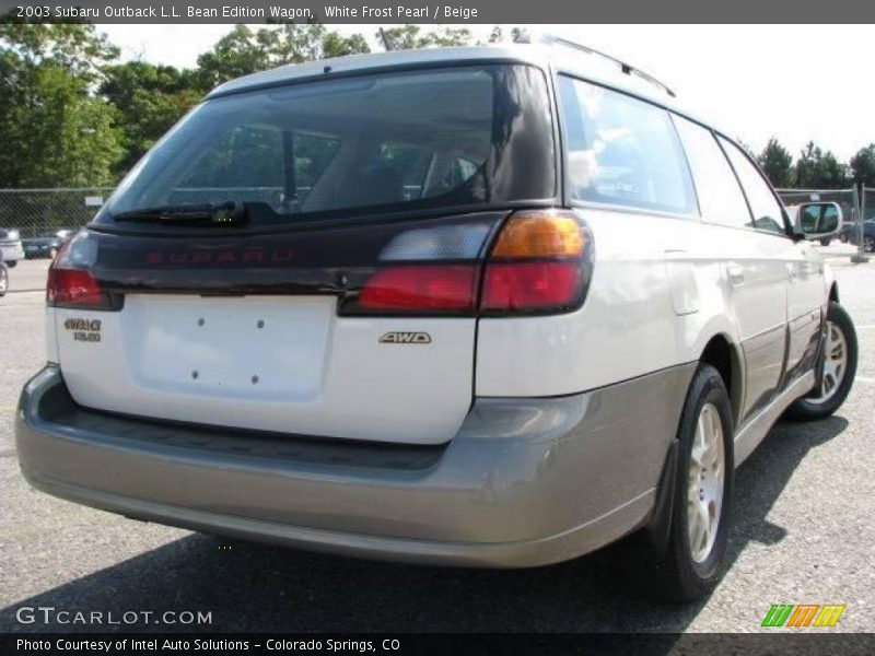 White Frost Pearl / Beige 2003 Subaru Outback L.L. Bean Edition Wagon