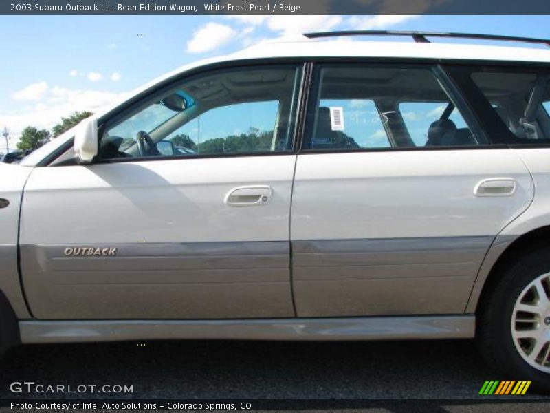 White Frost Pearl / Beige 2003 Subaru Outback L.L. Bean Edition Wagon