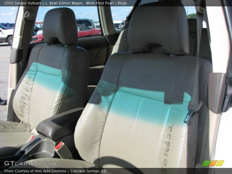 White Frost Pearl / Beige 2003 Subaru Outback L.L. Bean Edition Wagon