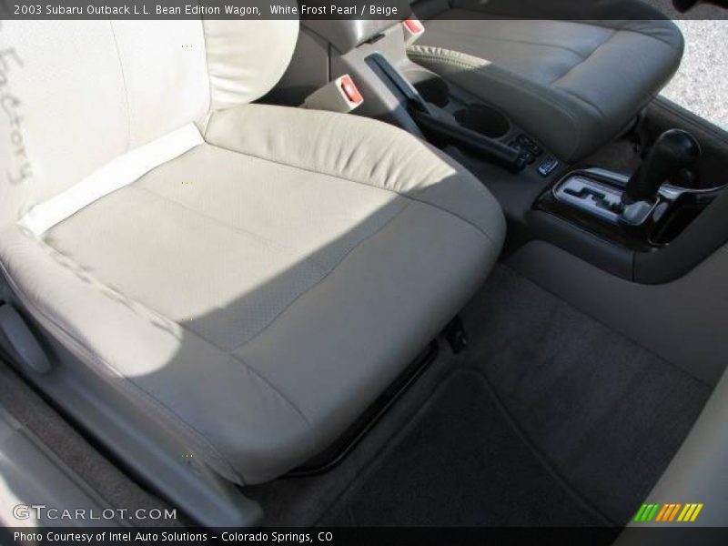 White Frost Pearl / Beige 2003 Subaru Outback L.L. Bean Edition Wagon