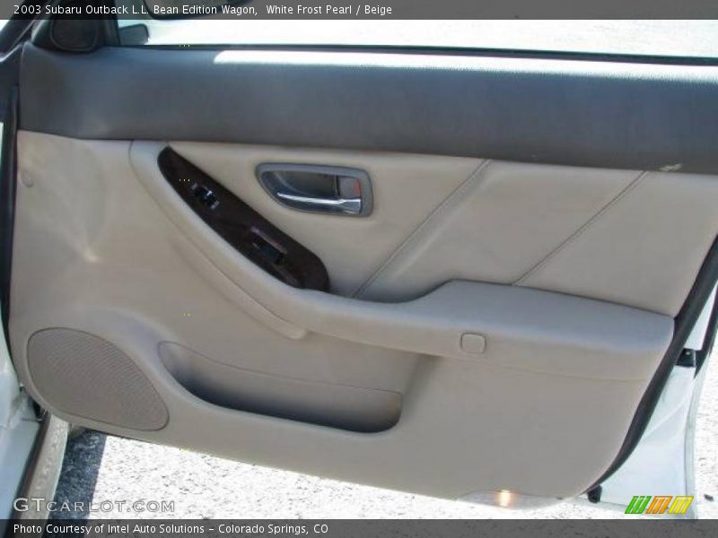 White Frost Pearl / Beige 2003 Subaru Outback L.L. Bean Edition Wagon