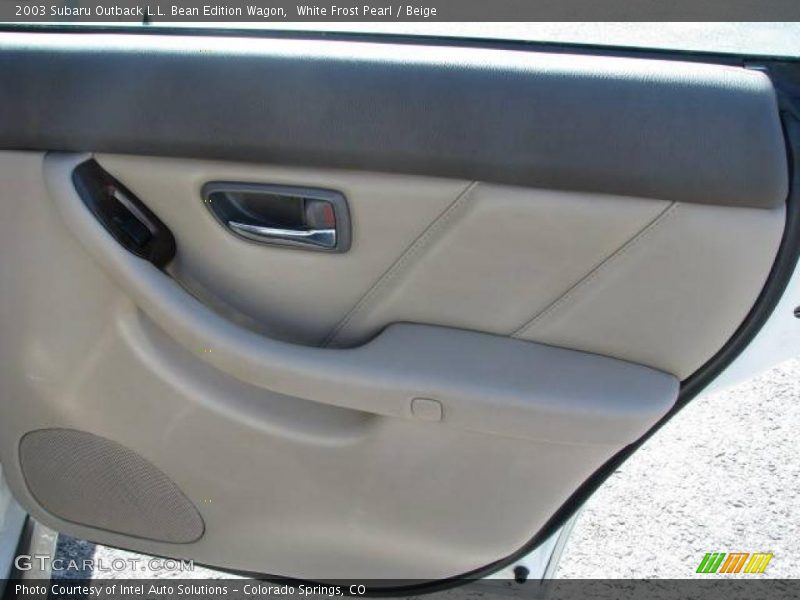 White Frost Pearl / Beige 2003 Subaru Outback L.L. Bean Edition Wagon