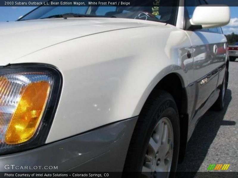 White Frost Pearl / Beige 2003 Subaru Outback L.L. Bean Edition Wagon