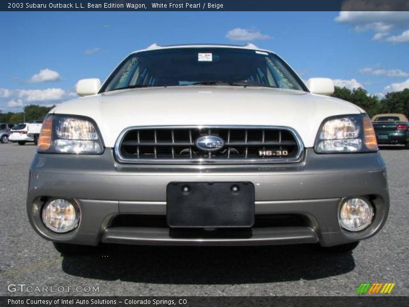 White Frost Pearl / Beige 2003 Subaru Outback L.L. Bean Edition Wagon