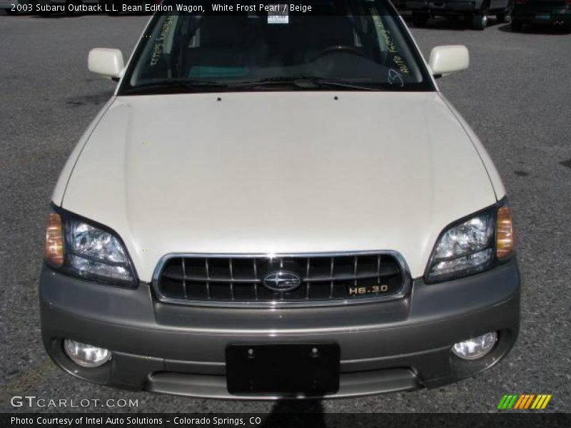 White Frost Pearl / Beige 2003 Subaru Outback L.L. Bean Edition Wagon