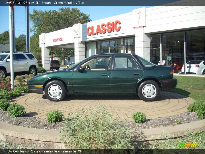 Green Metallic / Tan 1995 Saturn S Series SL1 Sedan