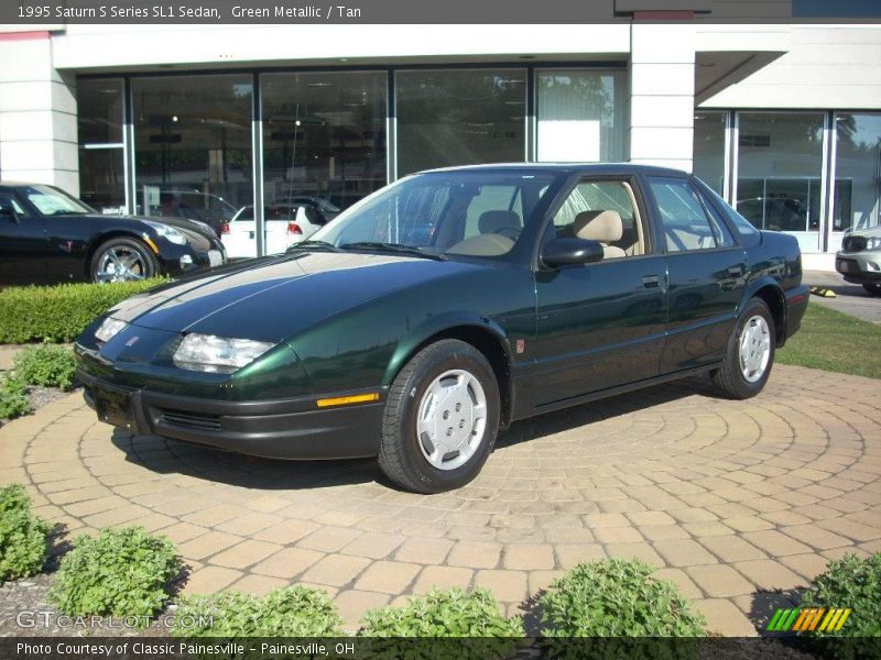 Green Metallic / Tan 1995 Saturn S Series SL1 Sedan